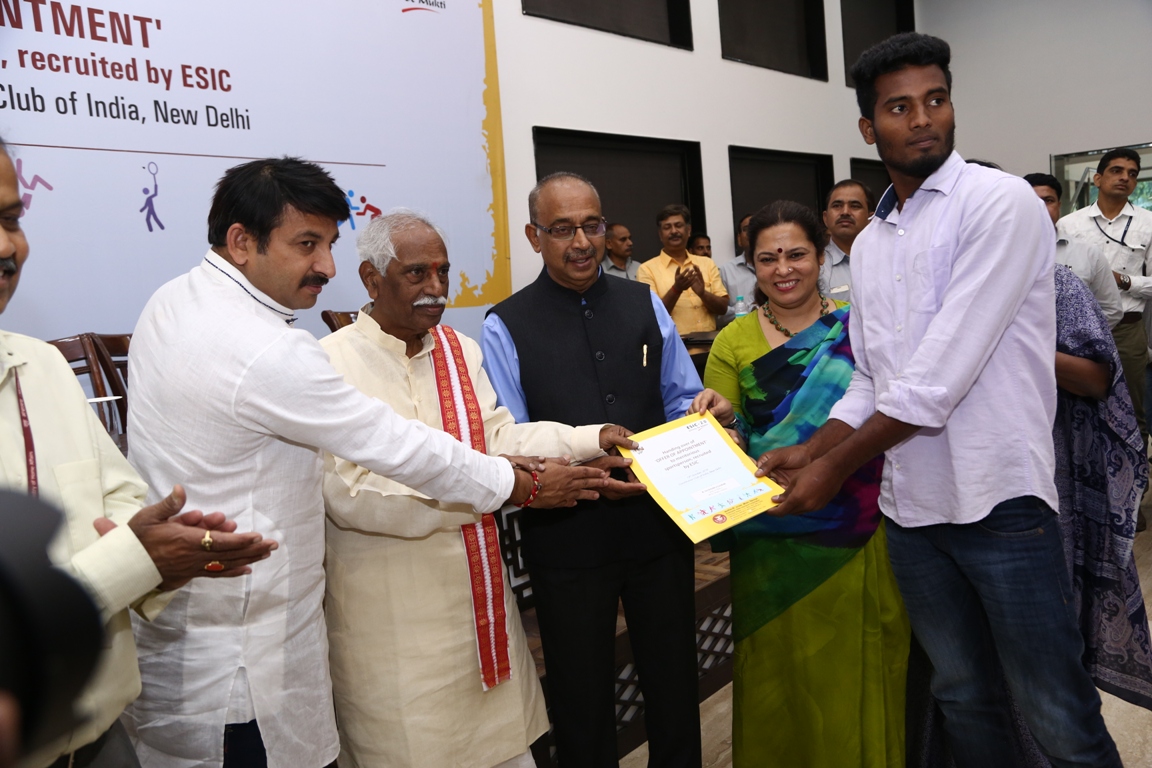 ESIC recruits 135 sports persons from different field of Sports.