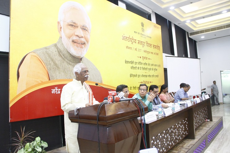 Launching of One IP-Two Dispensaries Scheme” of ESIC – Celebration of International Labour Day on 01.05.2017