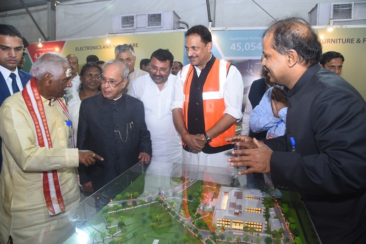 Shri Pranab Mukherjee, Honble President Laid the foundation Stone of 100 Bedded ESI Hospital at Karon, Deoghar (Jharkhand).